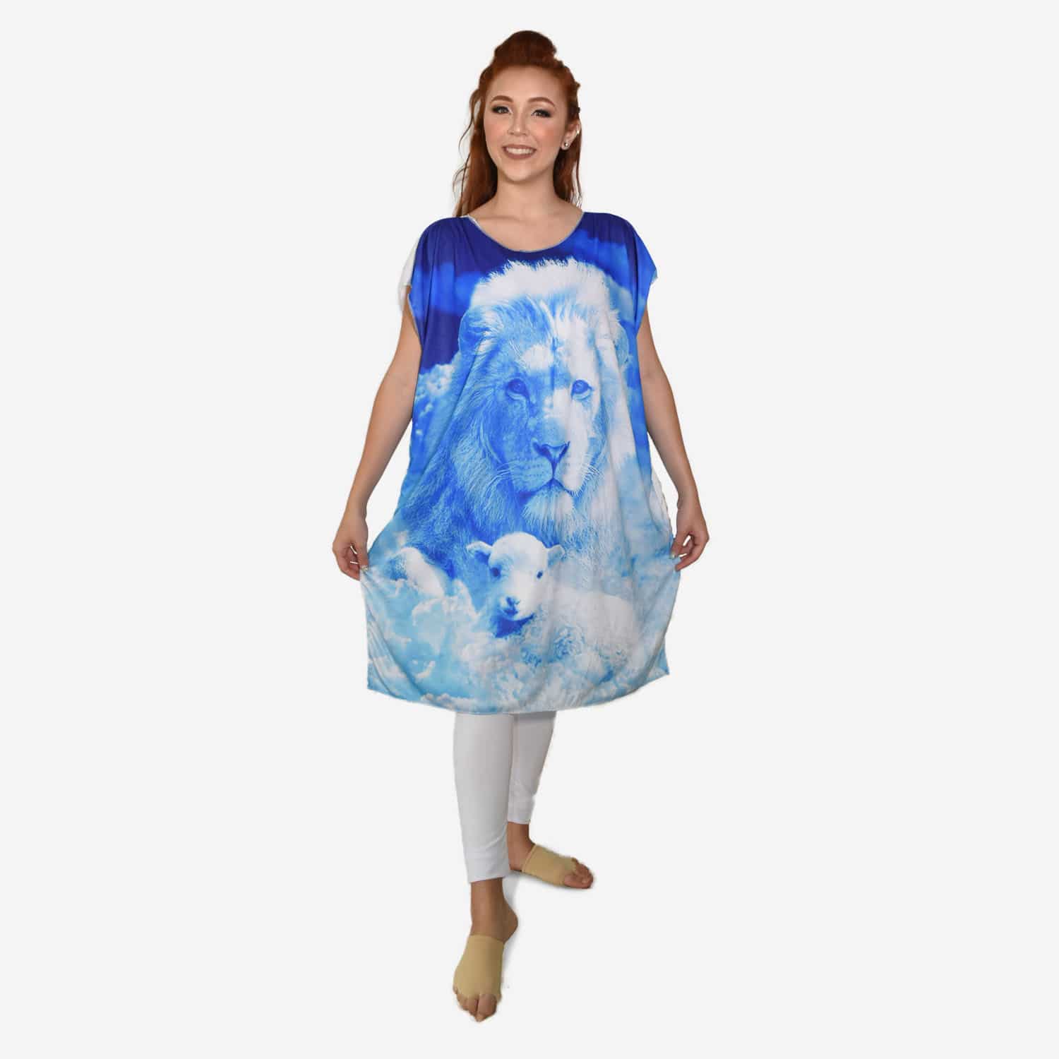 TUNICA CORDEIRO E LEAO ROUPAS DE DANCA GOSPEL - Roupas de Dança Ministerial - Estilo Dança