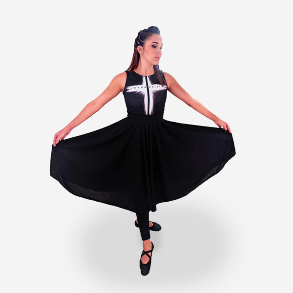 Vestido Resplandecer Preto - Roupas de Dança Ministerial - Estilo Dança