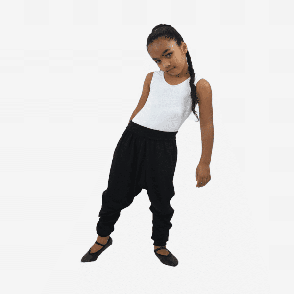 Calca Saruel Infantil Preta e Branca R5990 - Roupas de Dança Ministerial - Estilo Dança