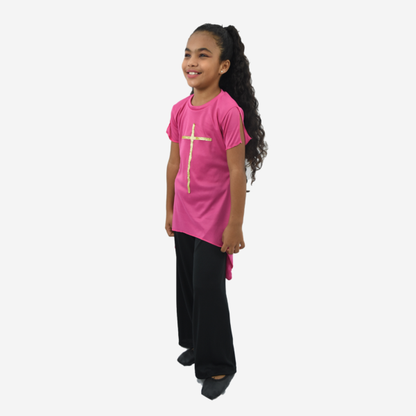 Conjunto Bata Cruz Calca Pantalona R8000 - Roupas de Dança Ministerial - Estilo Dança