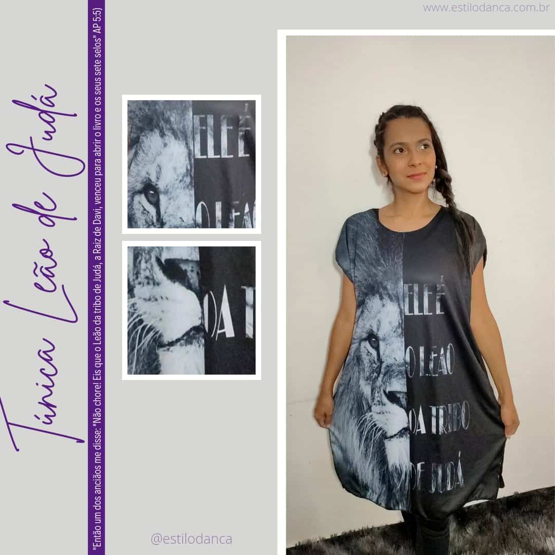tunica leao de juda - Roupas de Dança Ministerial - Estilo Dança