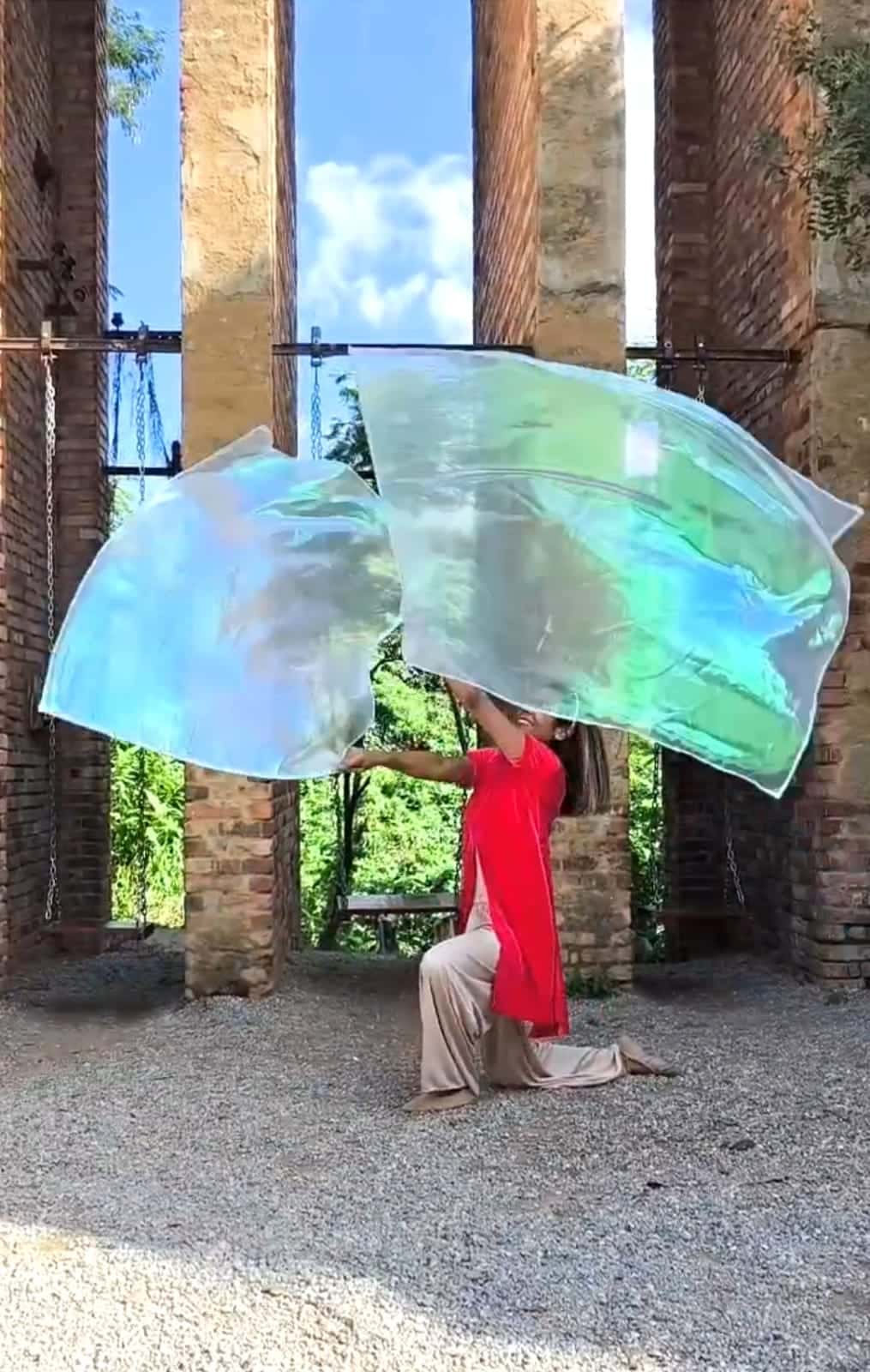 bandeira holografica 2 - Roupas de Dança Ministerial - Estilo Dança